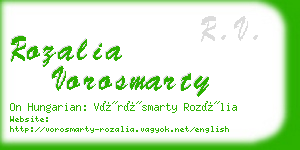 rozalia vorosmarty business card